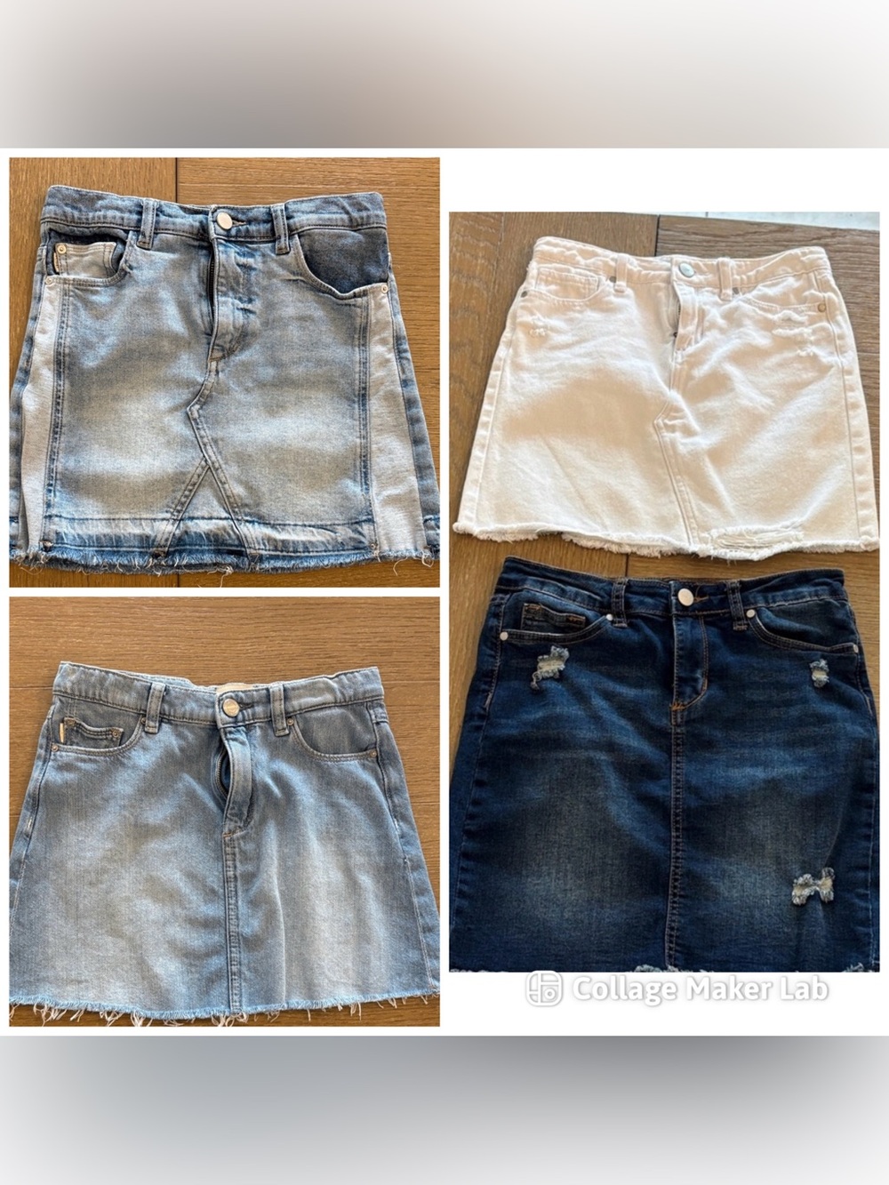 Girls size 14 joes jeans brand and dl1961 Denim Skirts (4of them).